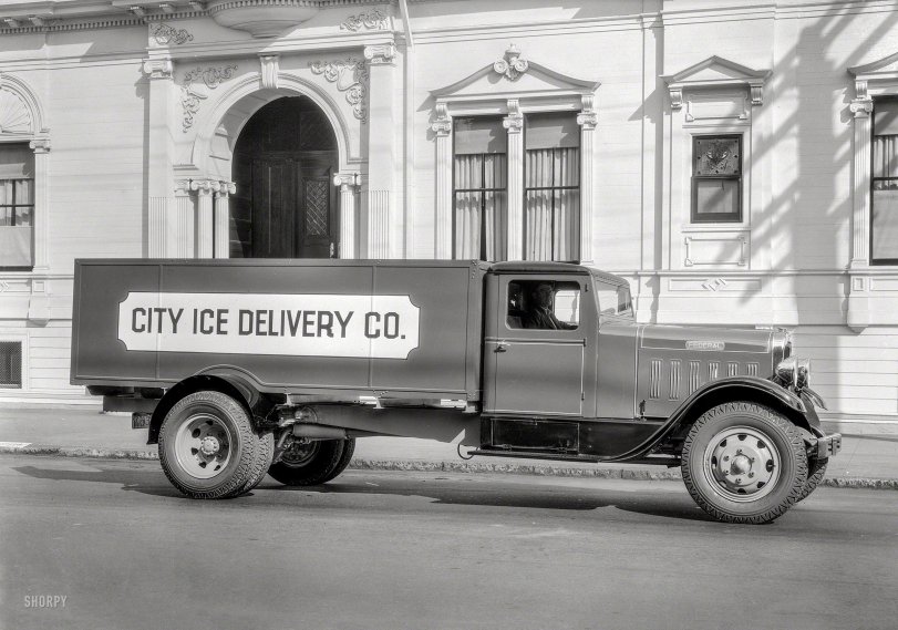 188-p 1910 ICE & COAL DELIVERY TRUCK Photo 