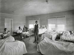 "Disaster Relief. Interior, American Red Cross hospital, Tulsa, Oklahoma. Nov. 1, 1921. Patients recovering from effects of race riot of June 1, 1921." 5x7 inch glass negative, American National Red Cross photograph collection, Library of Congress. View full size.