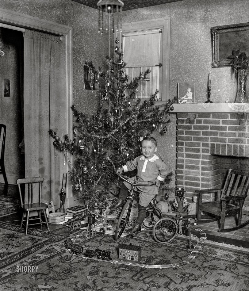 December 1925. Washington, D.C. "W.W. Lodding (tree &amp; son)." Scion of Walter W. Lodding, of Office Xmas Party fame. 4x5 inch glass negative, National Photo Company. View full size.
