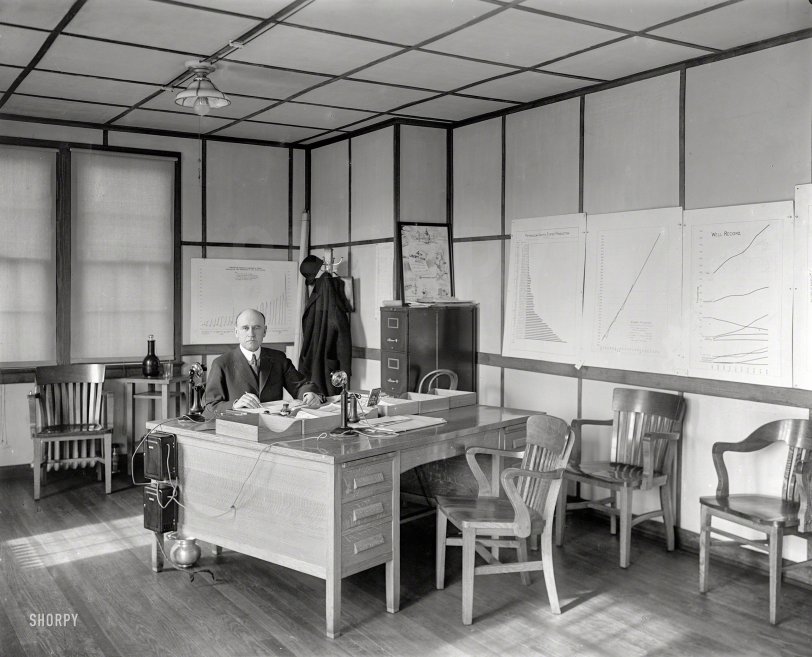 March 1919. Washington, D.C. "U.S. Fuel Administration." One of the Administrators in his office. Harris &amp; Ewing glass negative. View full size.
