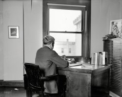 Washington, D.C., circa 1920. "Nation's Business." A look behind the scenes at the offices of that magazine. Harris & Ewing Collection glass negative. View full size.