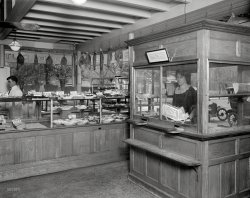 September 1921. Washington, D.C. "Old Dutch Market Bakery." We'll take one of everything, please. Harris & Ewing Collection glass negative. View full size.