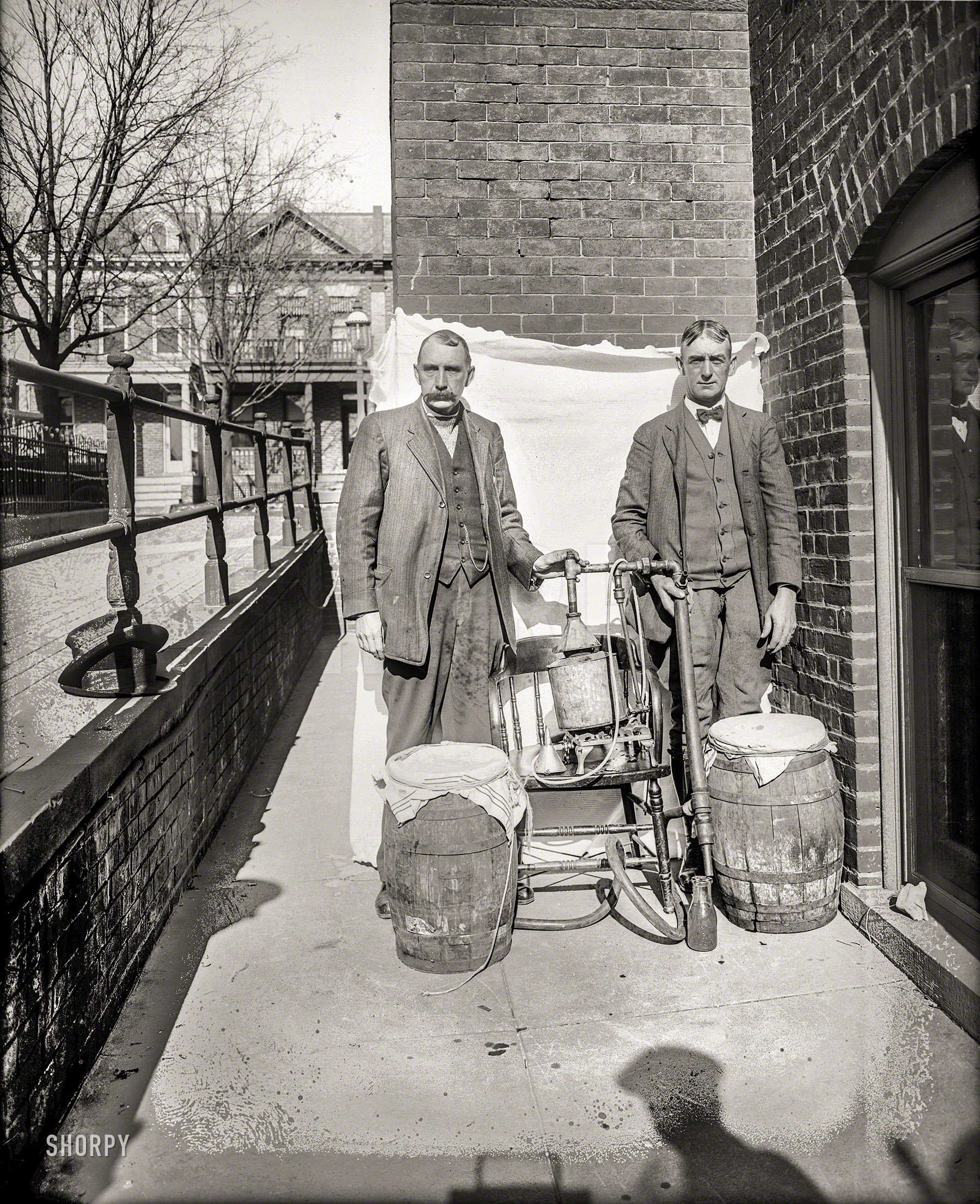 Washington, D.C., circa 1922. "Whiskey still confiscated by prohibition agents." National Photo Company Collection glass negative. View full size.