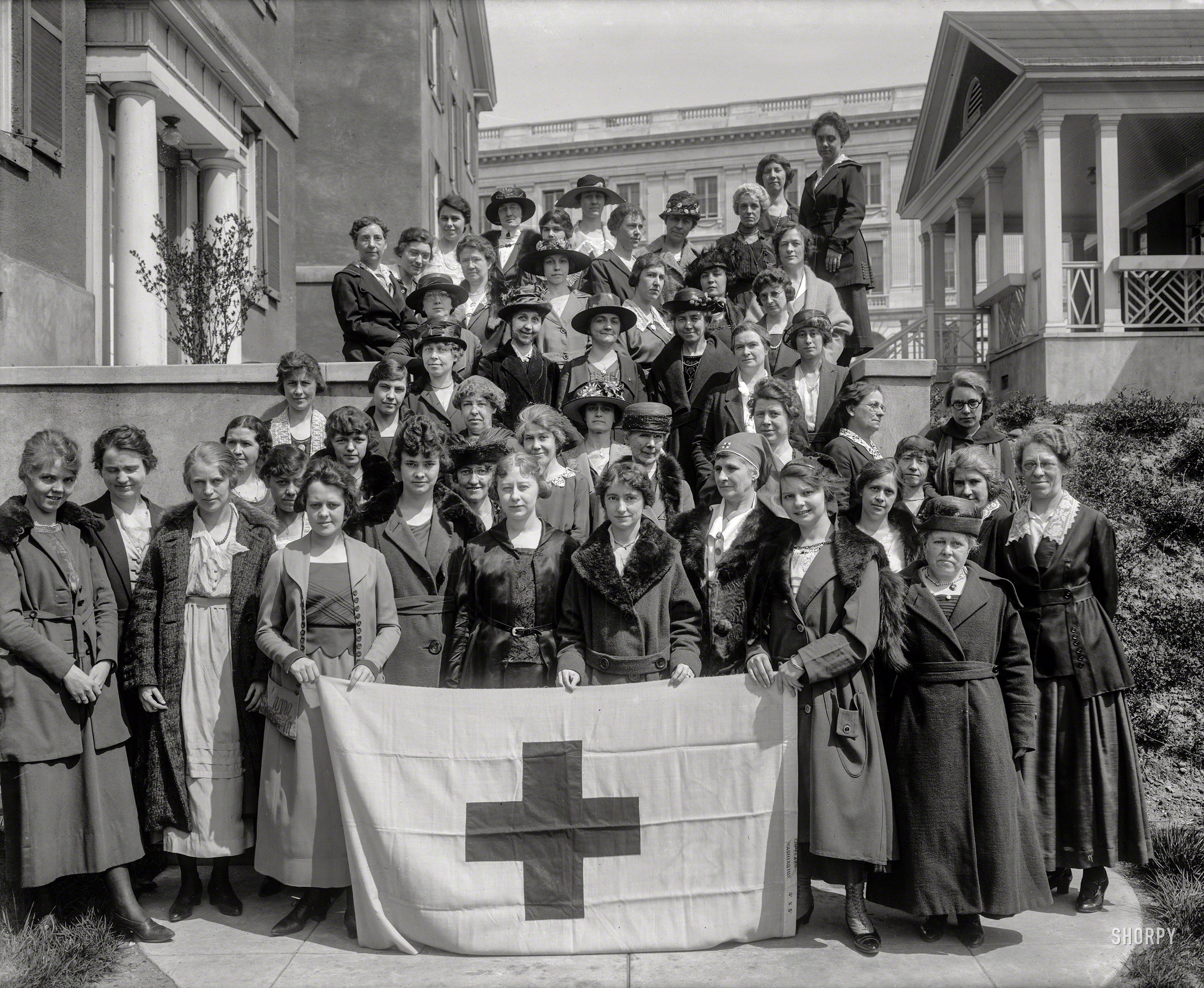 Washington, D.C., circa 1920. "Red Cross group, Government Hotels." National Photo Company Collection glass negative. View full size.