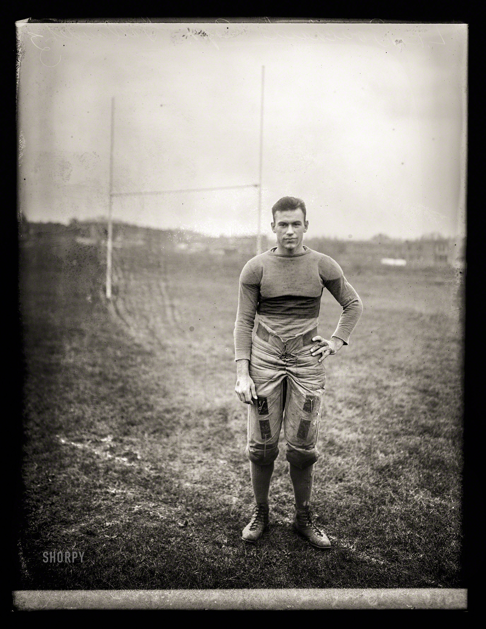 Washington, D.C., 1920. "Gallaudet football -- Bouchard." Joseph W. Bouchard.  National Photo Company Collection glass negative. View full size.