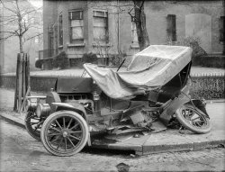 Washington, D.C., 1917. "Auto wreck." Our fourth look (one, two, three) at this motoring mishap on Embassy Row at Massachusetts Avenue and 21st Street N.W. National Photo Company Collection glass negative. View full size.