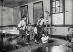 Washington, D.C., 1922. "Fire layout -- answering the fire bell." The start of an exciting new mini-series here on Shorpy. Harris & Ewing photo. View full size.