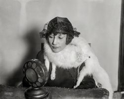 February 1924. "Miss Viola Hudson, the WCAP 'Valentine Girl,' who on St. Valentine night broadcast a greeting to radio fans." Regarded by many historians as the beginning of Fox News. Harris & Ewing glass negative. View full size.