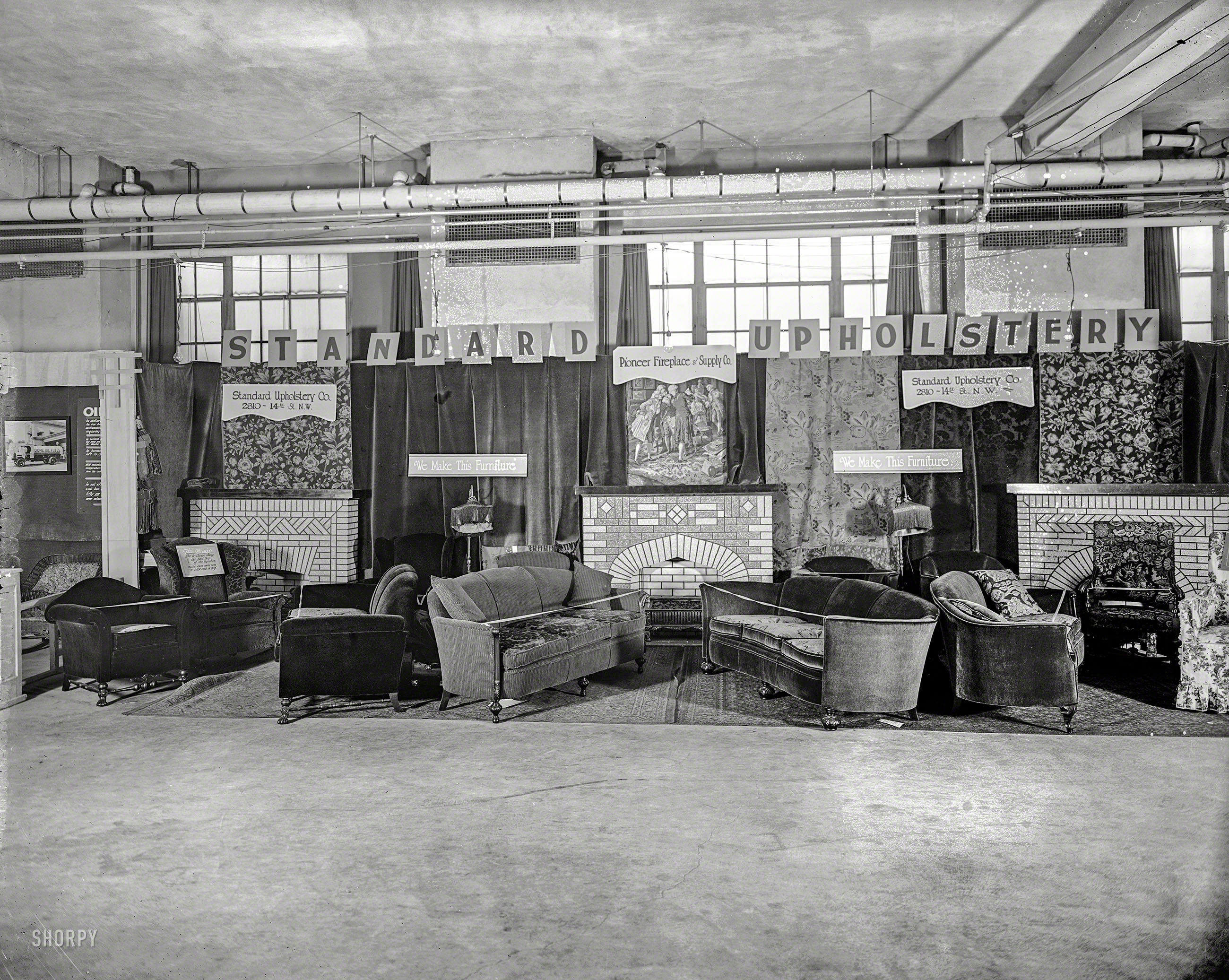 Washington, D.C. "Industrial exposition, 1926. Standard Upholstery Co." National Photo Company Collection glass negative. View full size.