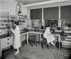 Circa 1928. "Takoma Park, Maryland. Washington Sanitarium laboratory." National Photo Company Collection glass negative. View full size.