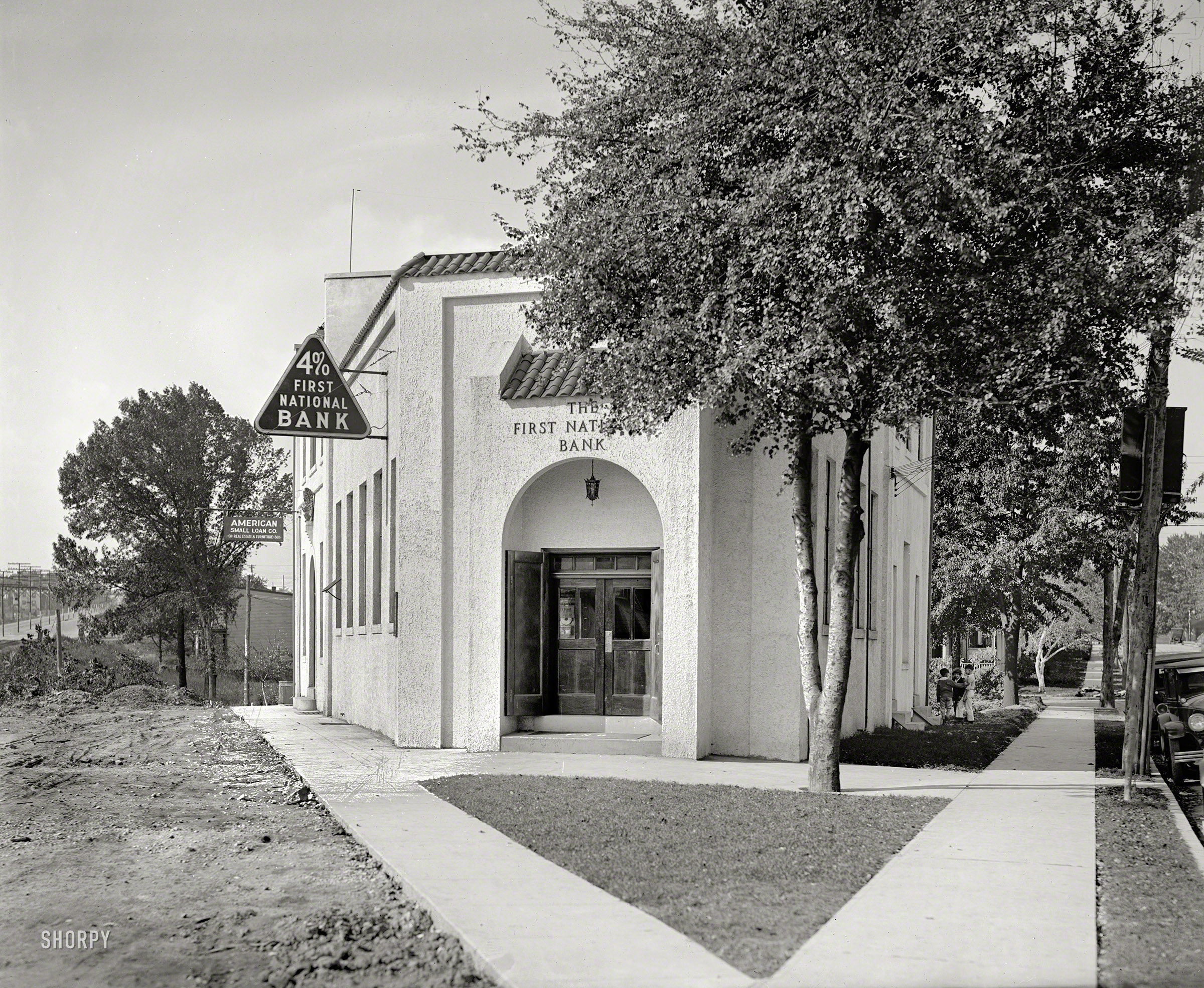 Prince George's County, Maryland, circa 1923. "First National Bank, Mount Rainier." National Photo Company Collection glass negative. View full size.