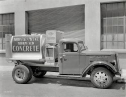 June 23, 1936. "General Motors truck -- Trukmixed Concrete, Horan Fuel & Feed Co., San Francisco." 79 years ago today! 8x10 acetate negative. View full size.