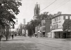 September 1901. Washington, D.C. "View of G Street N.W., north side on right, looking west from 13th Street." 5x7 inch glass negative, D.C. Street Survey Collection.  View full size.
