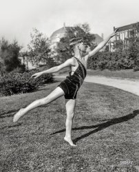 Washington, D.C., 1923. "Dancer" is all it says here. Do your best to ignore the critics, kid, and the ants. Harris & Ewing Collection glass negative. View full size.