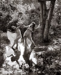 Washington, D.C., circa 1925. "Dancers, American National Ballet." Back before they drained the swamp. Harris & Ewing glass negative. View full size.