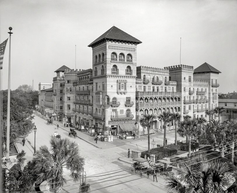 St. Augustine, Florida, circa 1903. "Hotel Alcazar annex (Cordova Hotel)." 8x10 inch dry plate glass negative, Detroit Publishing Company. View full size.
