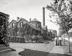 1902. "Characteristic employees' home, National Cash Register, Dayton, O." Along with two characteristic employees. 8x10 inch glass negative by William Henry Jackson. View full size.