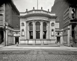 Circa 1904. "Pittsburgh Stock Exchange, Fourth Avenue." 8x10 inch dry plate glass negative, Detroit Publishing Company. View full size.