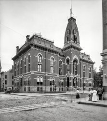 1905. "City Hall -- Troy, New York." This 1875 building, designed by Marcus Cummings and constructed on the old Third Street burial ground, was destroyed by fire in 1938. 8x10 inch dry plate glass negative. View full size.
Known For His Kindness To BirdsMr. Edward A. Lovelock, salon keeper, hotelier, politician, and, after the below newspaper article appeared, a nationally known protector of baby birds.
Biography:
https://babel.hathitrust.org/cgi/pt?id=nyp.33433062543909;view=1up;seq=1...
Portrait:
https://babel.hathitrust.org/cgi/pt?id=nyp.33433062543909;view=1up;seq=1...
(The Gallery, DPC)