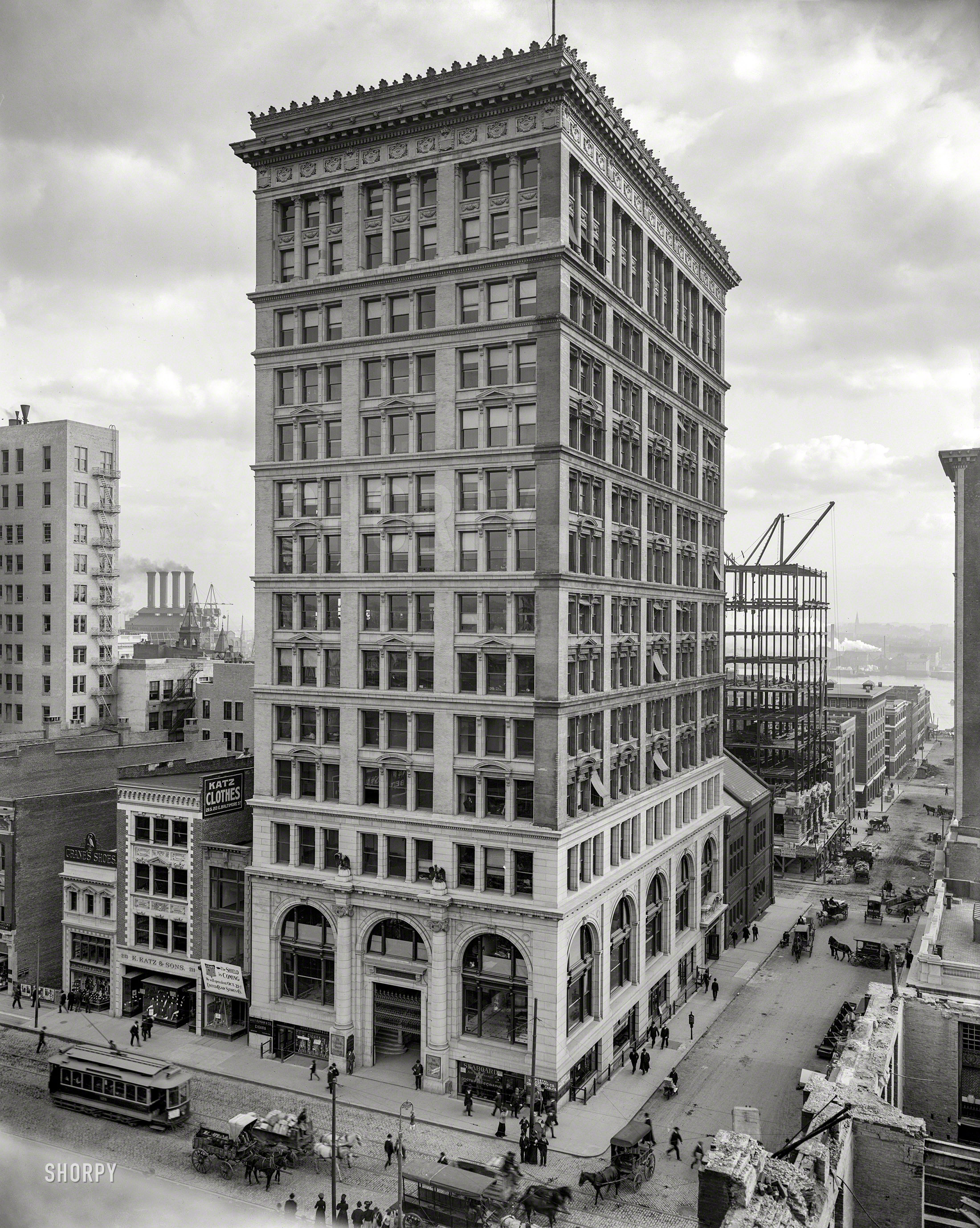 Baltimore, Maryland, circa 1906. "The Continental Building." 8x10 inch glass negative, Detroit Publishing Company. View full size.