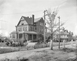 Circa 1906. "Residence of Booker T. Washington, Tuskegee Institute, Alabama." Detroit Publishing Company glass negative, Library of Congress. View full size.
