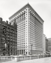 Chicago circa 1912. "Peoples Gas Company Building, Michigan Avenue." 8x10 inch dry plate glass negative, Detroit Publishing Company. View full size.