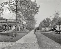 Walkerville, Ontario, circa 1905. "General offices, Hiram Walker & Sons." 8x10 inch dry plate glass negative, Detroit Publishing Company. View full size.