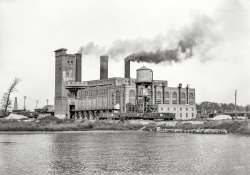 Circa 1910. "Edison Electric plant (Detroit Edison Company), Detroit, Michigan." 8x10 inch dry plate glass negative, Detroit Publishing Company. View full size.