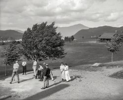 1909. "Stevens House golf links, Lake Placid, Adirondack Mountains, New York." 8x10 inch dry plate glass negative, Detroit Publishing Company. View full size.