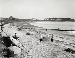 East Gloucester, Massachusetts, circa 1910. "Niles Beach." 8x10 inch dry plate glass negative, Detroit Publishing Company. View full size.