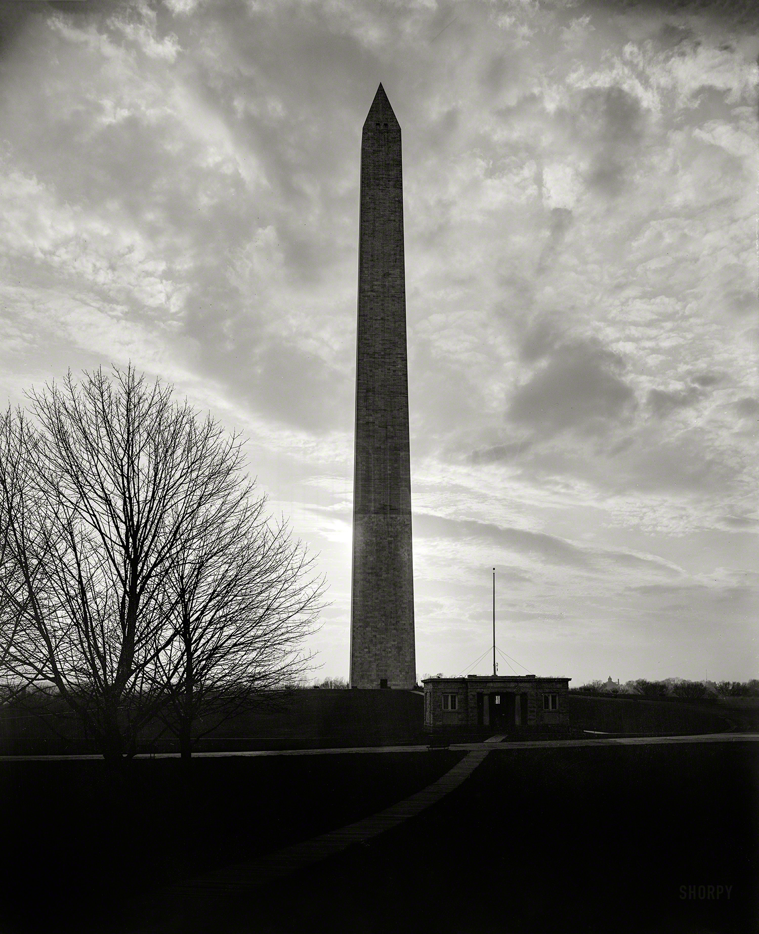 Washington, D.C., circa 1910. "Washington Monument, looking west." 8x10 inch dry plate glass negative, Detroit Publishing Company. View full size.