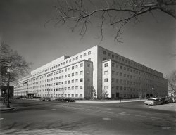 Washington, D.C., circa 1954. "General Accounting Office, G Street N.W. -- International Nickel Co., installation of louvers." 8x10 acetate negative by that impresario of esoteric architectural imagery, Theodor Horydczak. View full size.