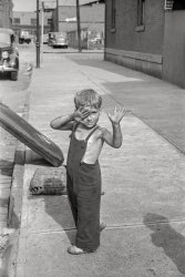 July 1938. "Steelworker's son. Pittsburgh, Pennsylvania." 35mm nitrate negative by Arthur Rothstein for the Farm Security Administration. View full size.
(The Gallery, Arthur Rothstein, Kids, Pittsburgh)