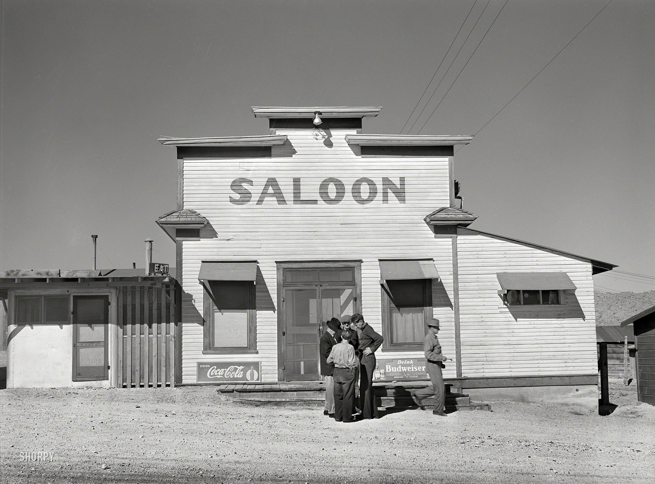 March 1940. "Saloon. Silver Peak, Esmeralda County, Nevada." Photo by Arthur Rothstein for the Farm Security Administration. View full size.