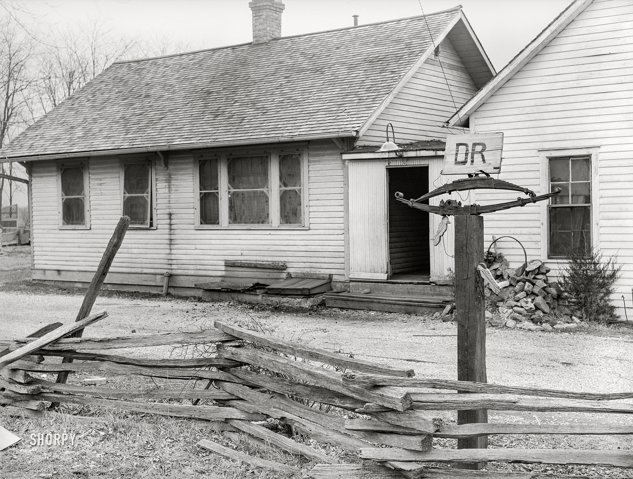 January 1939. "Dr. Springs' office. Colp, Illinois." Medium format acetate negative by Arthur Rothstein for the Farm Security Administration. View full size.