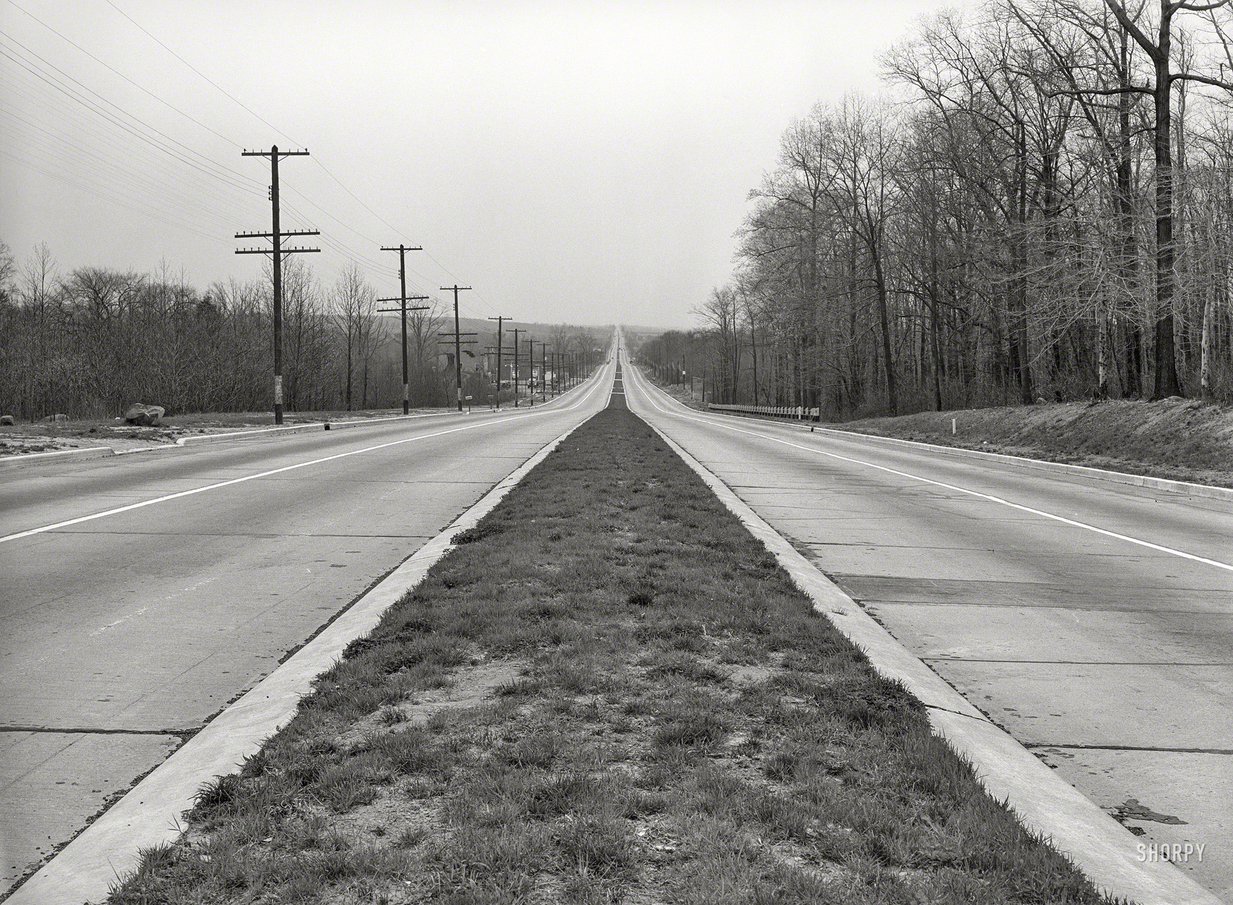April 1939. "Highway. New Jersey, near Newark." Medium format negative by Arthur Rothstein for the Farm Security Administration. View full size.
