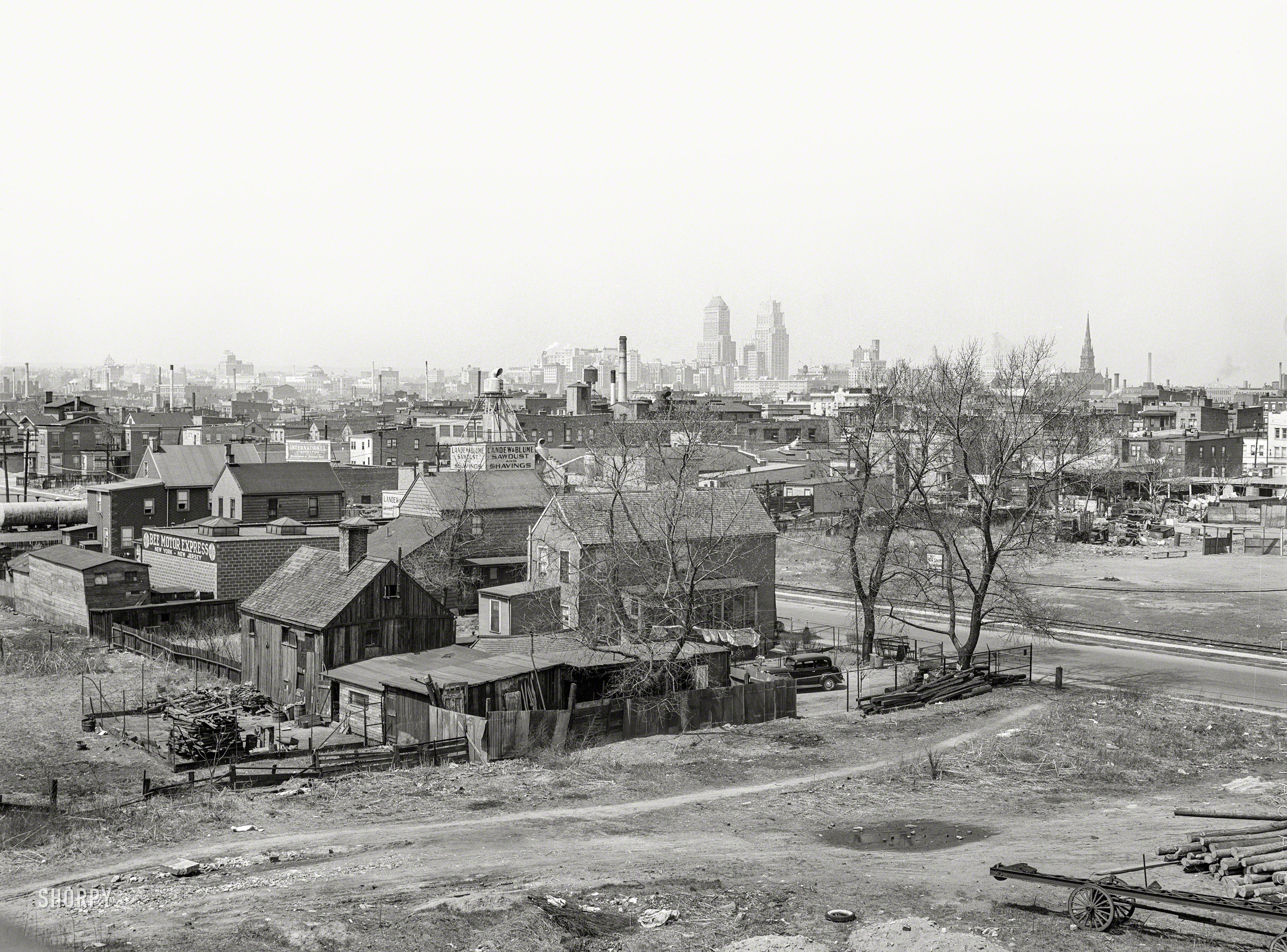 April 1939. "Slums. Newark, New Jersey." Medium format negative by Arthur Rothstein for the Farm Security Administration. View full size.