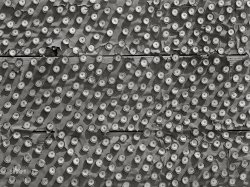 March 1939. "Detail of bottle caps decorating abandoned theater. Quemado, Texas." Medium format acetate negative by Russell Lee for the Resettlement Administration. View full size.