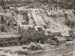 September 1940. "Abandoned gold mill east of Silverton, San Juan County, Colorado." Medium format negative by Russell Lee. View full size.