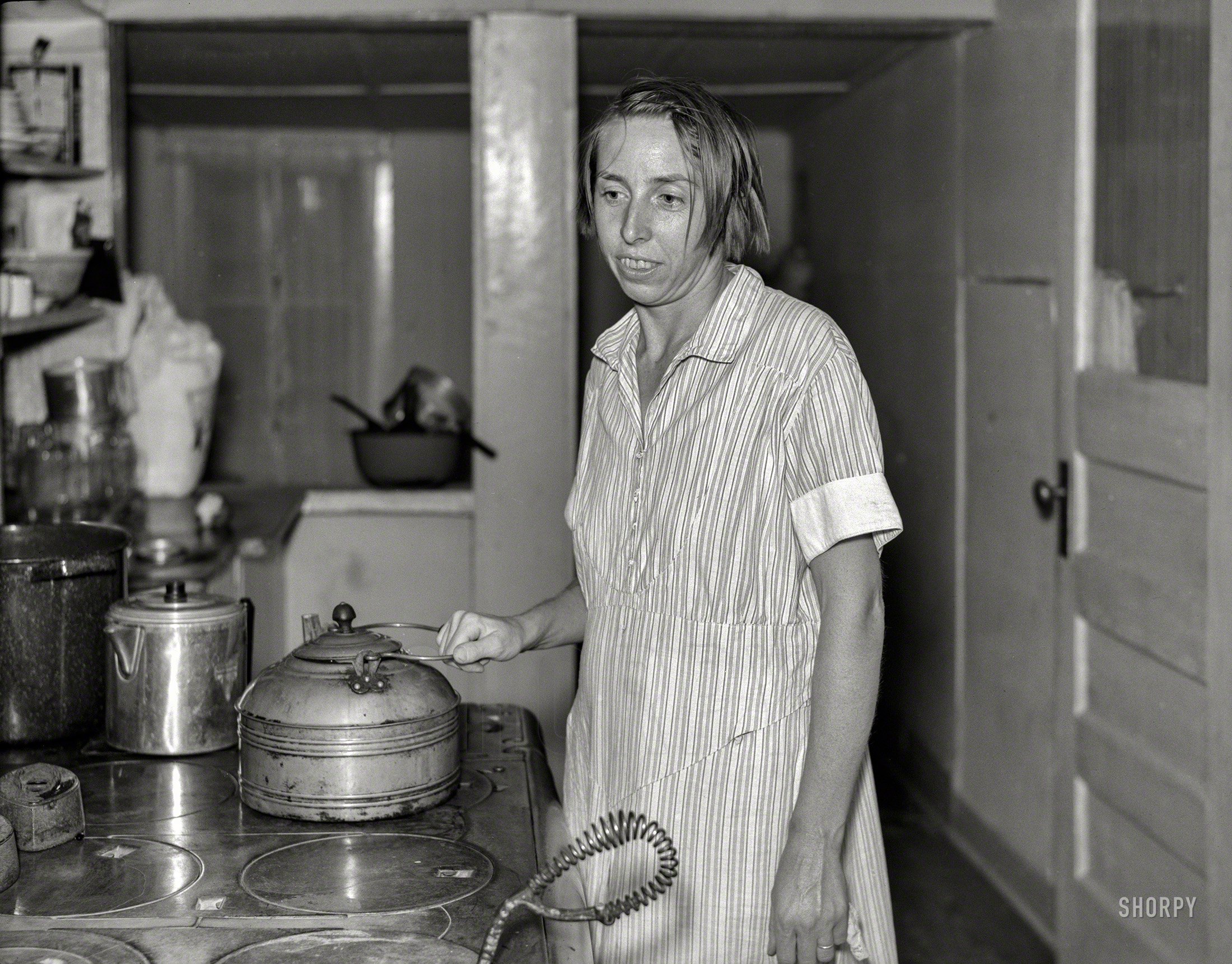 September 1937. "Wife of John Holling, member of the Otsego Forest Products Cooperative. Otsego County, New York." Medium format nitrate negative by Arthur Rothstein for the Resettlement Administration. View full size.