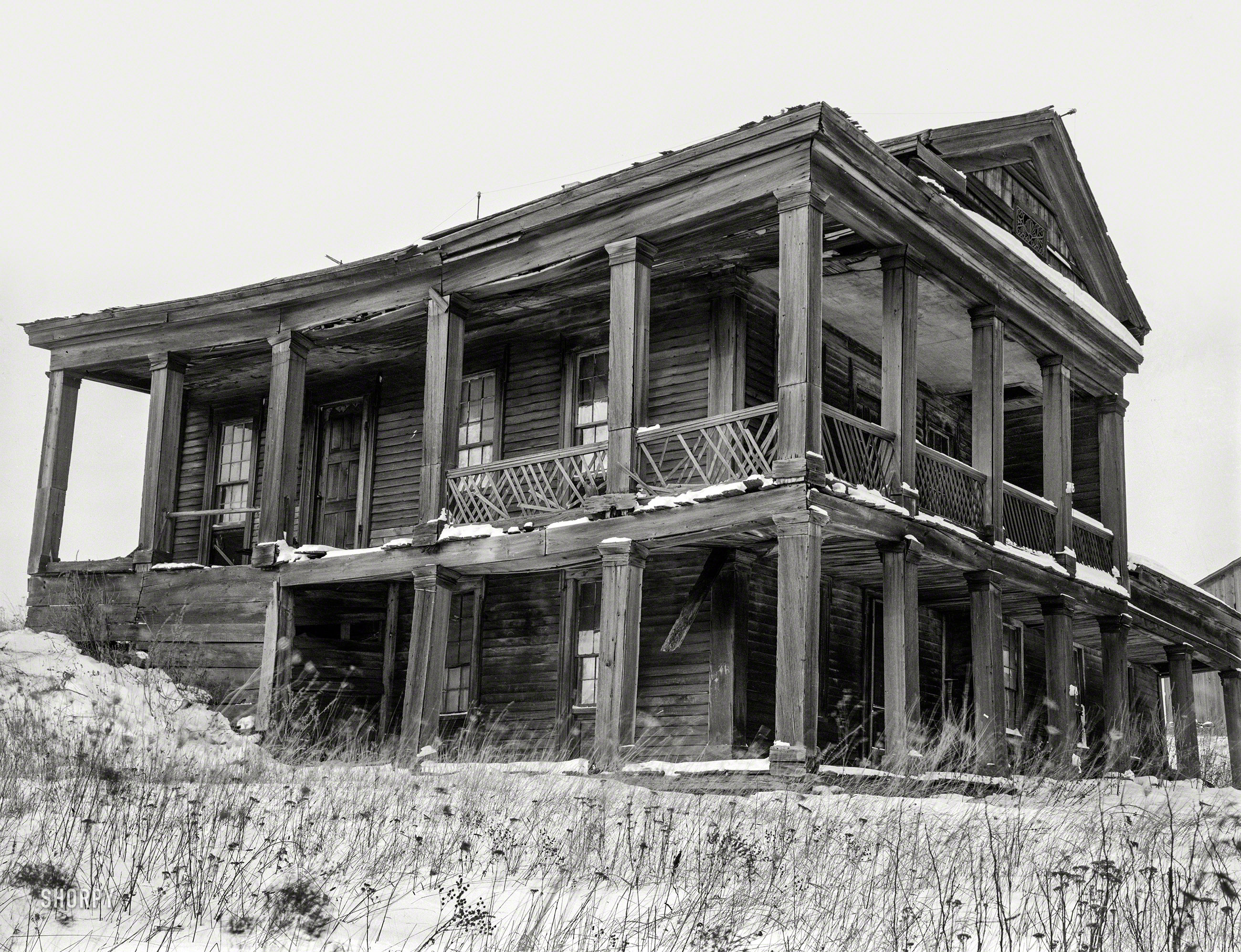 December 1937. "House in disrepair. Abandoned farm community. Dalton, Allegany County, New York." Photo by Arthur Rothstein. View full size.