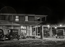 July 1940. "Negroes from Florida and Georgia travel by car and truck, following the crops northward. The company store at Camden, North Carolina, where migrants buy anything from clothing to Coca-Colas." Photo by Jack Delano -- Farm Security Administration. View full size.