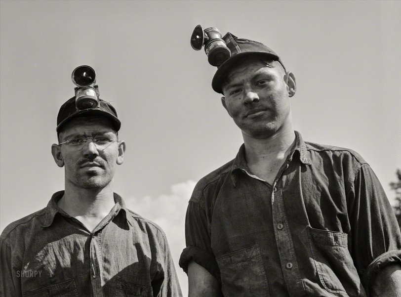 September 1940. "Sons of Mr. Britton, coal miner-farmer near Falls Creek, Pennsylvania, and member of Tri-County Farmers Co-op in Du Bois." Medium format negative by Jack Delano for the Farm Security Administration. View full size.
