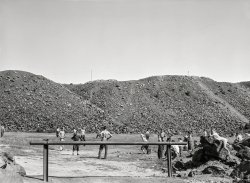 August 1940. Coaldale, Pennsylvania. "Baseball diamond for children with slagpile in background." Photo by Jack Delano, Office of War Information. View full size.