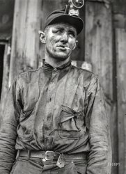 August 1940. "Miner at Dougherty's mine, near Falls Creek, Pennsylvania." Medium format acetate negative by Jack Delano. View full size.
