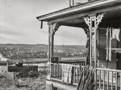 November 1940. "View of Derby, Connecticut, from the Ansonia side of the Naugatuck River." Acetate negative by Jack Delano for the Farm Security Administration. View full size.