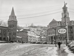 November 1940. "City Hall after a snowstorm in Norwich, Connecticut." Medium format acetate negative by Jack Delano for the Farm Security Administration. View full size.