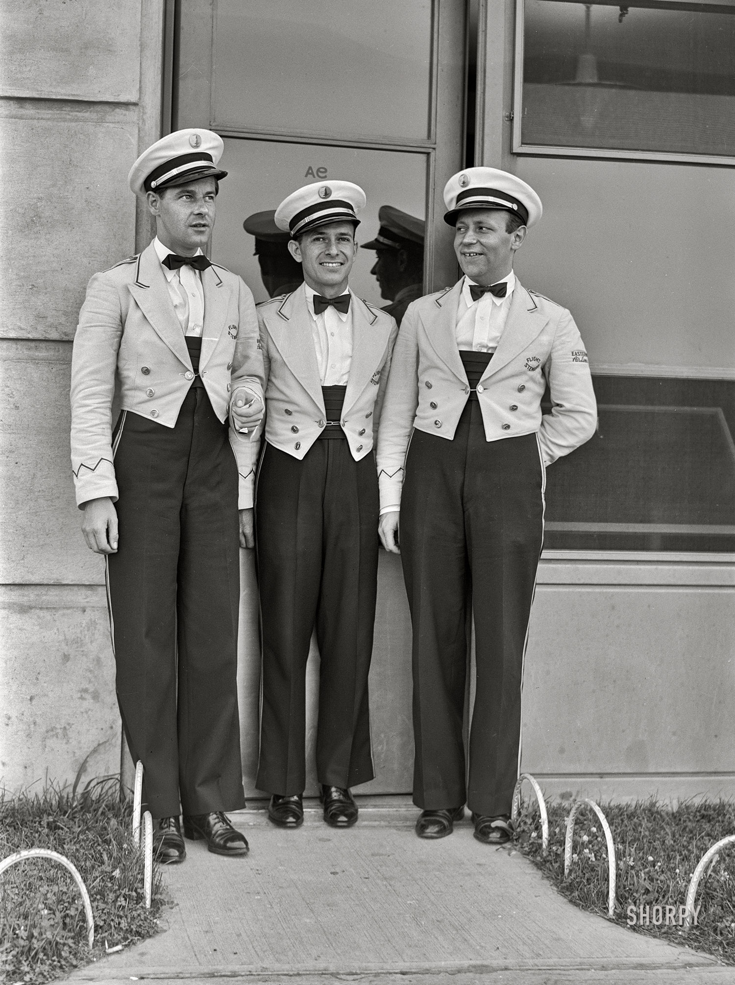 July 1941. "One of the airlines uses stewards, the other two use hostesses. Municipal airport, Washington, D.C." Medium format acetate negative by Jack Delano. View full size.
