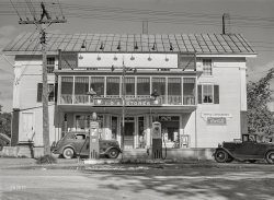 August 1941. "General store in Hinesburg, Vermont." Medium format negative by Jack Delano for the Farm Security Administration. View full size.