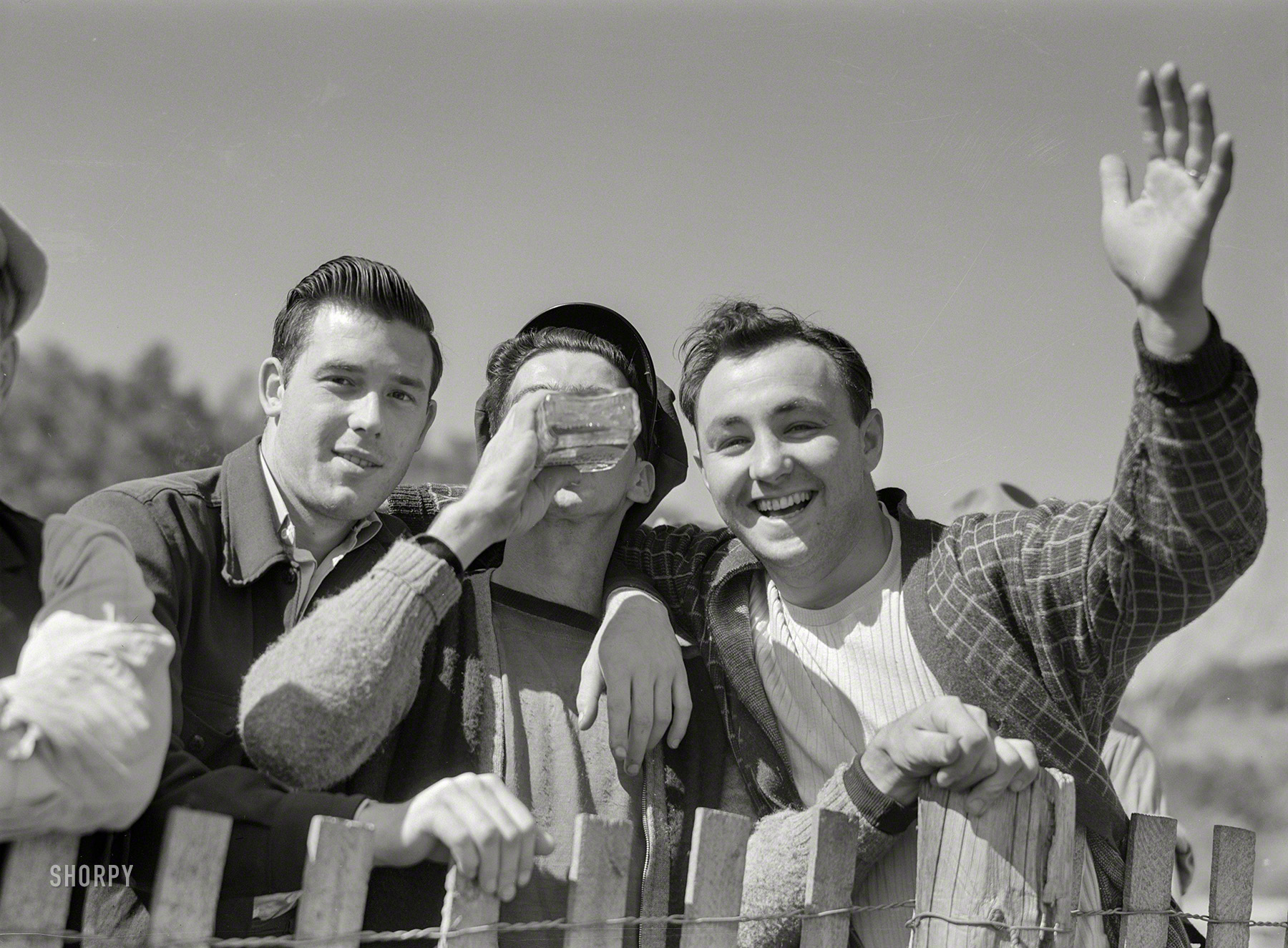 Sept. 1941. "Merrymakers at the World's Fair in Tunbridge, Vermont." Acetate negative by Jack Delano for the Farm Security Administration. View full size.